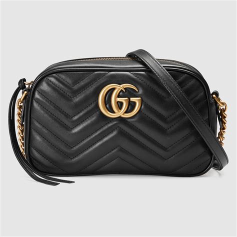 gucci bag black leather shoulder|Gucci marmont shoulder bag.